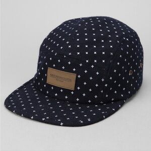 Obey Navy Blue Camper Hat with White Cross Pattern